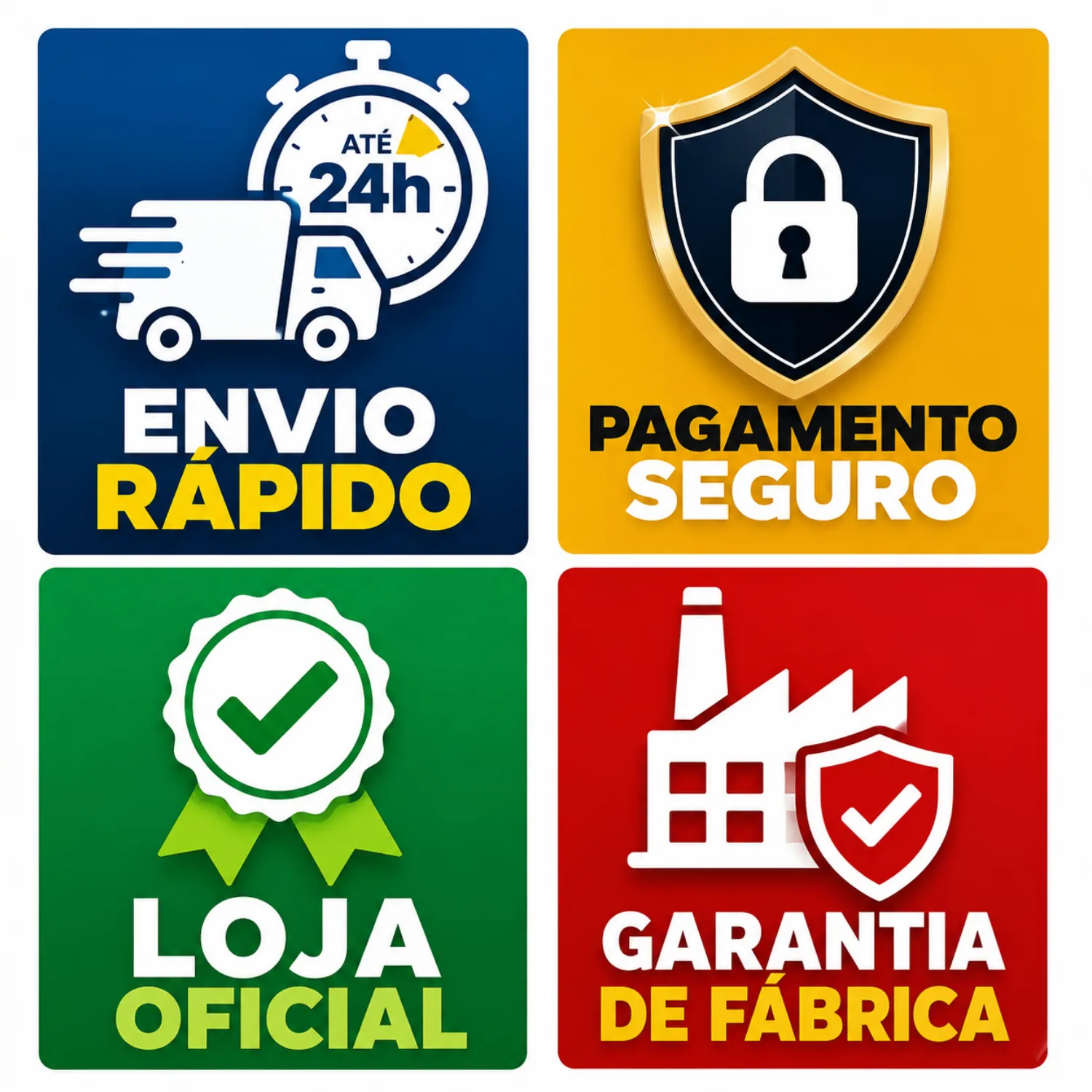 Envio rápido, pagamento seguro, loja oficial e garantia de fábrica